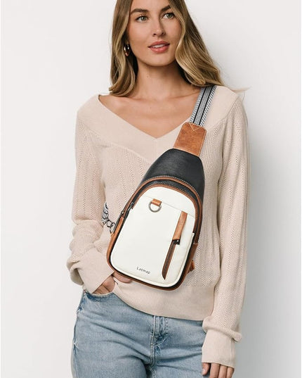 7L Sling Bag for Women Men Leather Small Sling Backpack Daypack Anti Theft Fanny Pack Crossbody Purse Travel