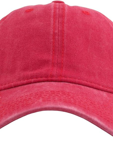 YEANIY Vintage Washed Cotton Plain Baseball Caps Adjustable Unstructured Soft Blank Casual Dad Ball Hats for Men Women