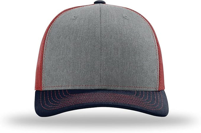 Richardson 112 Trucker Hat - Premium Adjustable Snapback Hat - Structured Six Panel Richardson Blank Caps