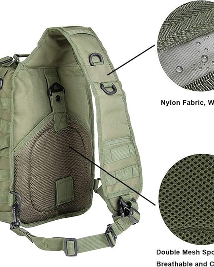 hopopower Tactical Sling Bag, Sport Bag Military Rover Shoulder Backpack EDC Assault Range Bag, Chest Pack Handbag Waterproof