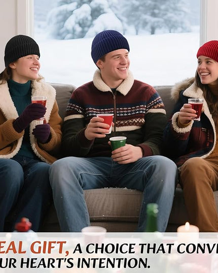 Wool Fisherman Beanies for Men Women Short Cuff Knit Beanie Winter Warm Hats Trawler Hat Stylish Watch Cap