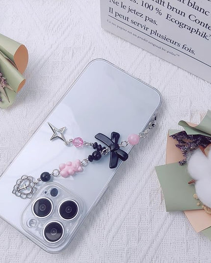 1-4PCS Cute Phone Charms Aesthetic Y2K Cell Phone Charms Strap Strawberry Butterfly Star PhoneCharm Y2K Accessories for Bag Keychain Airpods Camera Pendants Decor
