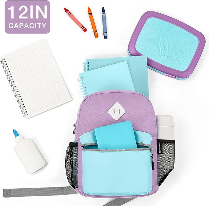 STEAMEDBUN Toddler Backpack Girls 2-4, Kids Backpack Girls, Preschool Daycare Travel Small - 12inch