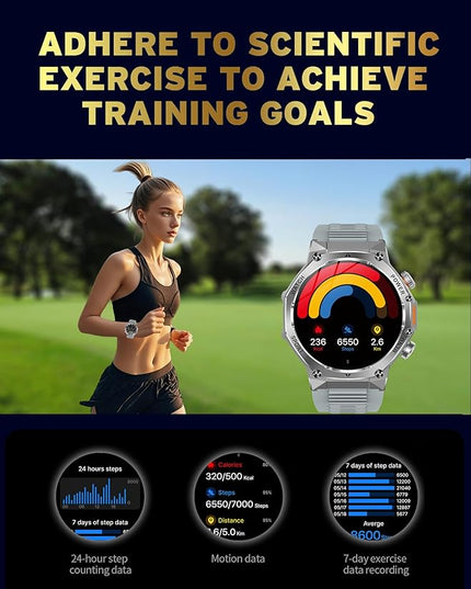 Fitness Smart Watch for Men Women, Bluetooth Calling & 1.8" AMOLED, SpO2/Heart Rate/Sleep Tracker, 100+ Workout Modes, IP67 Waterproof, 7+Day Battery, iPhone Android Compatible (Gray)