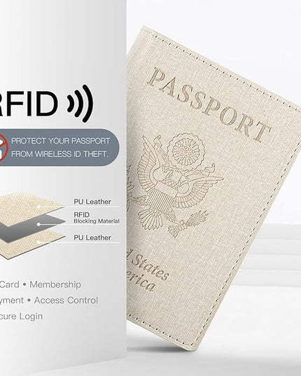 Passport Holder,Travel Essentials,Travel Gifts(Off White)