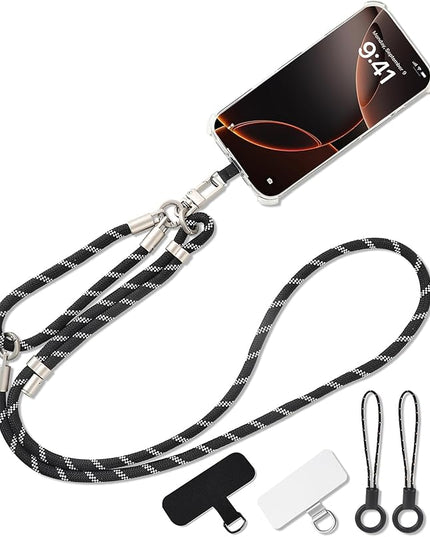3-in-1 Adjustable Phone Lanyard Crossbody Cell Phone Neck Strap Universal Mobile Wrist Lanyard