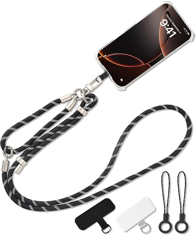 3-in-1 Adjustable Phone Lanyard Crossbody Cell Phone Neck Strap Universal Mobile Wrist Lanyard