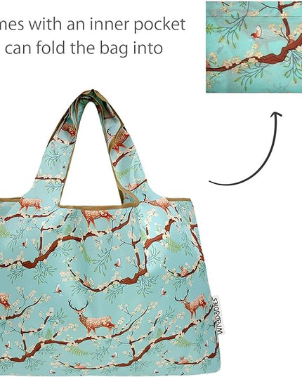 allydrew Large Foldable Tote Nylon Reusable Grocery Bags