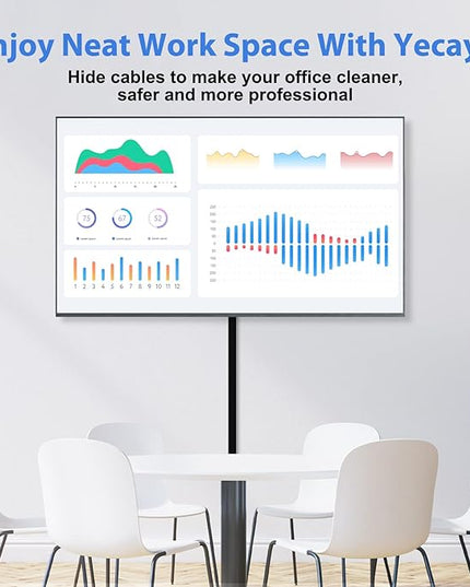 Yecaye Cord Hider, 113in Black Cord Covers for Wires on Wall, One-Cord Cord Organizer, Easy Install Cable Management Kit, Cable Cover Home Office, W0.59in H0.4in, Black