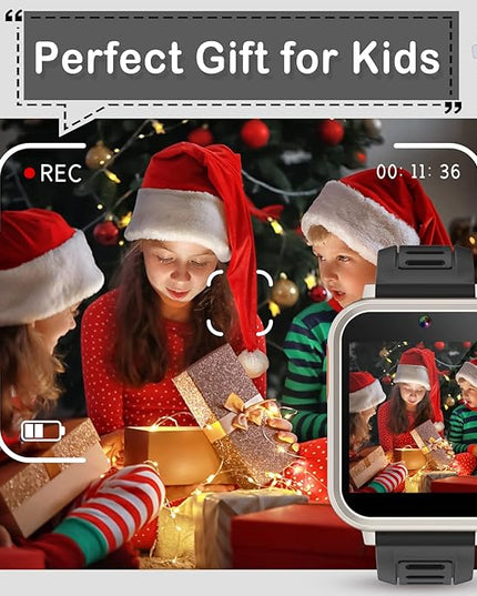 Phyulls Smart Watch for Kids with 39 Puzzle Games Camera Video Recorder Music Alarm Calculator Calendar Flashlight Pedometer Birthday Gift for 3-12 Year Old Boys and Girls
