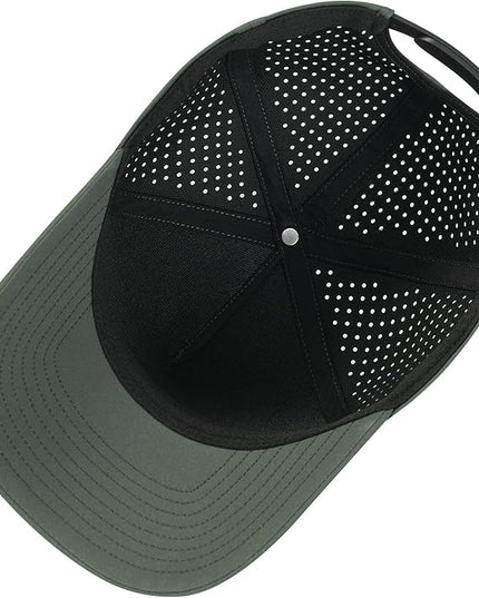 BOTVELA Men Adjustable Snapback Baseball Cap Vented Performance Laser Cut Mesh Hat