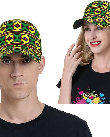 African Ethnic Tribal Style Baseball Cap for Men Women, Fashion Adjustable African Hat Casual Trucker Hats Sun Caps