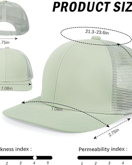 NTLWKR Trucker Hat Mesh Baseball Cap,Adjustable Snapback Outdoor Sports Caps for Men and Women,Breathable Dad Hats