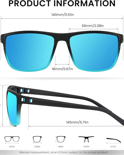 Sunglasses-Men Polarized Mens Sunglasses: Classic Women Sun Glasses UV Protection for Fishing Driving Golf