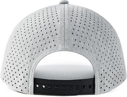 VOBOOM Men Snapback Trucker Hat, Baseball Cap for Breathable Side Laser Cut Holes