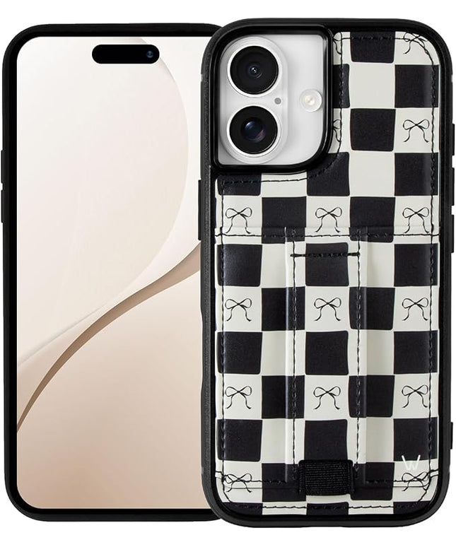 Walli Cases for iPhone 17 Case Aesthetic Wallet Phone Case Card Holder, Securely Holds up to 2 Cards - Cute, Trendy Phone Cover for Women, fits iPhone 17, with Kickstand & Finger Strap