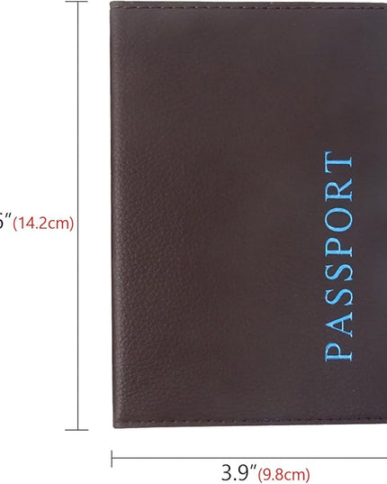 Honbay 2PCS Artificial Leather Passport Holder Cover Passport Case for Men and Women