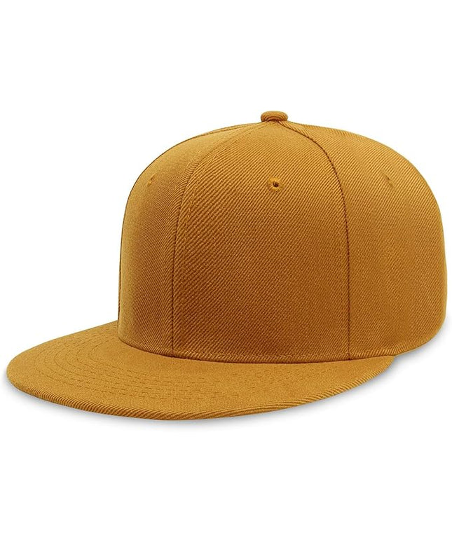 CHOK.LIDS Flat Bill Visor Classic Snapback Hat Blank Adjustable Brim High Top End Trendy Color Style Plain Tone Baseball Cap