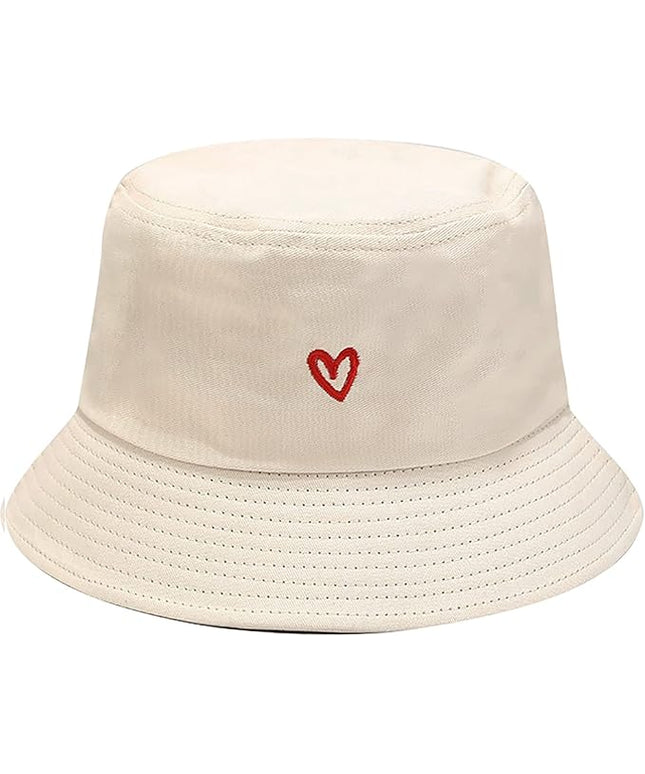 XYIYI Fashion Embroidery Bucket Hat Cotton Beach Fisherman Hats for Women Girls