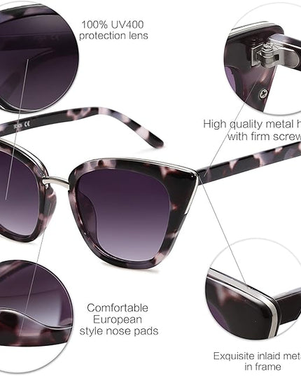 SOJOS Cat Eye Designer Sunglasses Fashion UV400 Protection Glasses SJ2052
