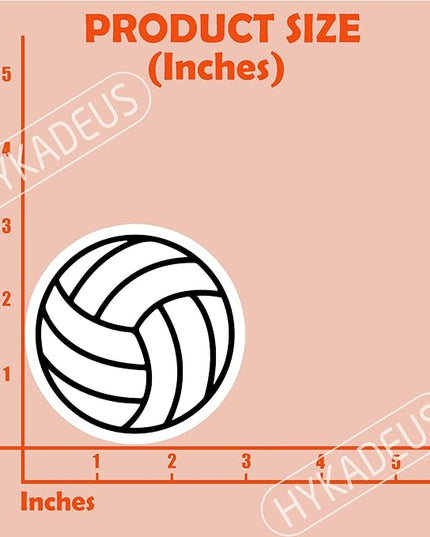 (3Pcs) Volleyball Stickers Volleyball Ball Sticker Waterproof Vinyl Decals for Water Bottle, Tumbler, Laptop, Phone Case, Scrapbooking, Poster Board, Team Players, Coach, 3" x 3"
