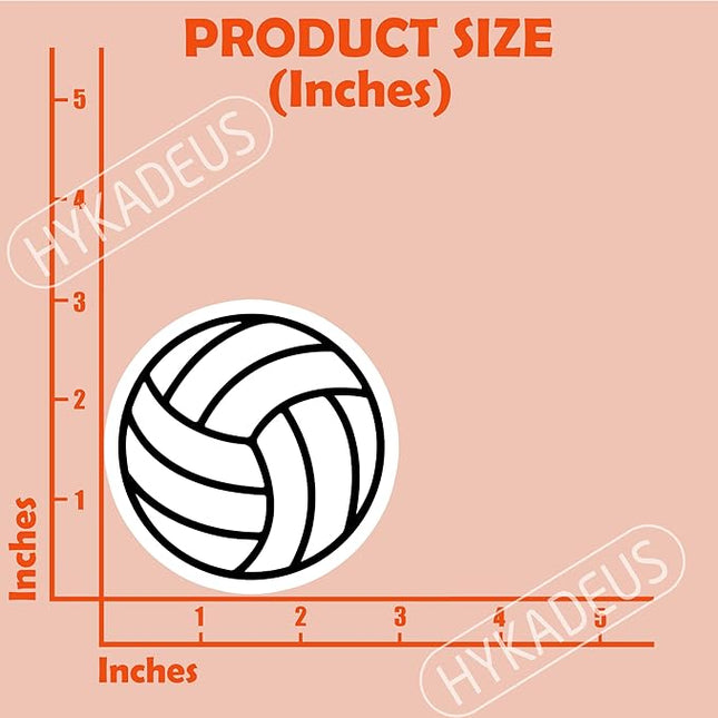 (3Pcs) Volleyball Stickers Volleyball Ball Sticker Waterproof Vinyl Decals for Water Bottle, Tumbler, Laptop, Phone Case, Scrapbooking, Poster Board, Team Players, Coach, 3" x 3"