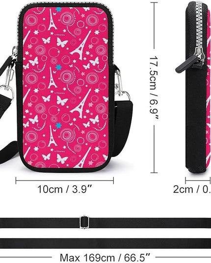 Unisex Small Crossbody Bags, Women Men Portable Adjustable Crossbody Phone Wallet Pouch