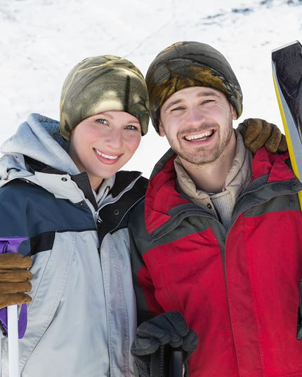 6 Pcs Fleece Skull Cap Men Fleece Beanie Winter Watch Hat Warm Polar Beanie Cap Thick Windproof Unisex for Outdoor Exercising