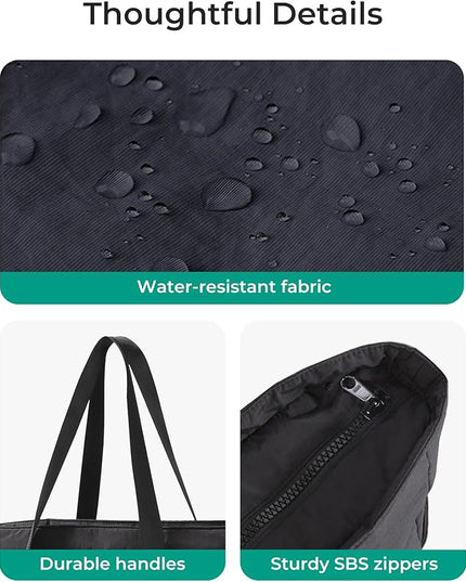 BAGSMART Tote Bag for Women, Tote Bag with Zipper Work Tote with Compartments Nurse Shoulder Hanbag for Travel, Gym