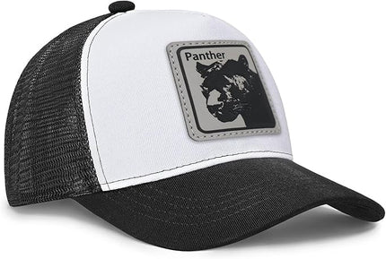 Animal Trucker Hats Leather Pattern Adjustable Snapback Mesh Animal Baseball Cap for Men