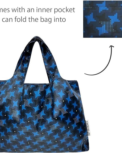 allydrew Large Foldable Tote Nylon Reusable Grocery Bags