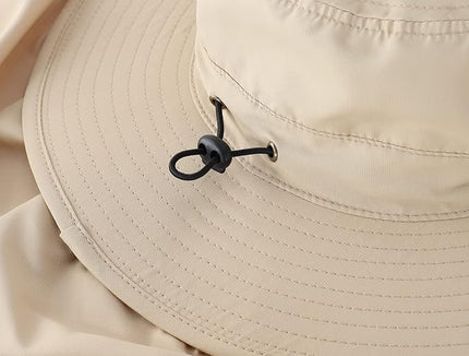 Home Prefer UPF50 Mens Sun Hat with Neck Flap Quick Dry UV Protection Cap Womens Wide Brim Fishing Hat Neck Flap Beach Garden