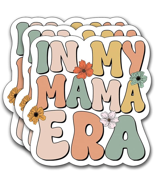 (3Pcs) in My Mama Era Sticker, Sticker Gifts Mama Decorate Books, Laptops, Water Bottles Kindles Stickers, Phones Tumbler Waterproof Vinyl 3" Inch