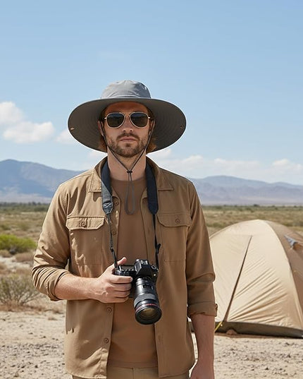 Wide Brim Bucket Hat Men Fishing Hiking Gardening Hat for Men and Women Fisherman Hat UPF 50+