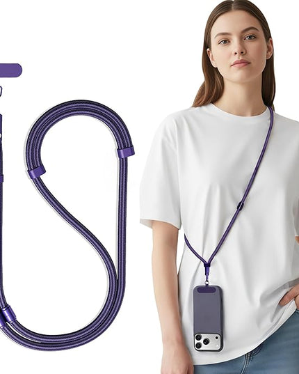 SURDOCA 3-In-1 Phone Lanyard for Crossbody, Neck & Wrist, Adjustable Anti Theft Phone Strap with Tether Tab & Loop Strap - Universal for Most Smartphones, Camera, Key - Travel Essentials