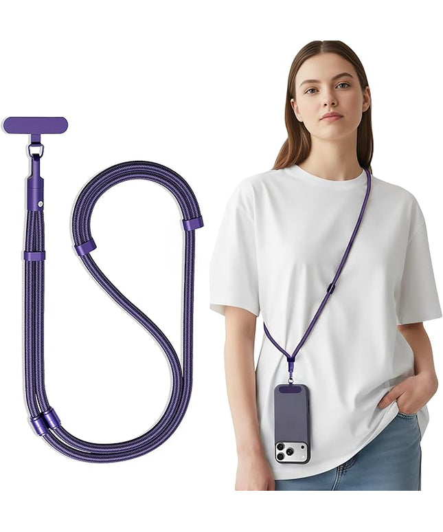 SURDOCA 3-In-1 Phone Lanyard for Crossbody, Neck & Wrist, Adjustable Anti Theft Phone Strap with Tether Tab & Loop Strap - Universal for Most Smartphones, Camera, Key - Travel Essentials
