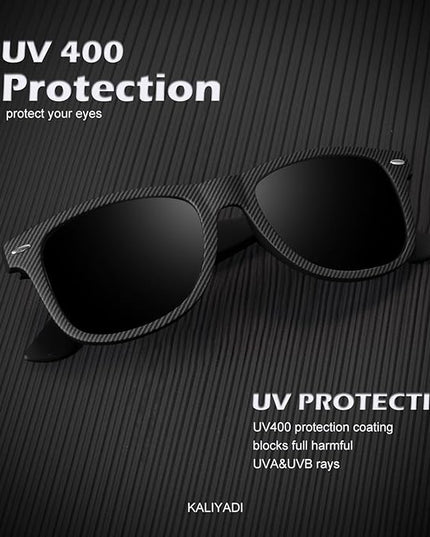 KALIYADI Polarized Sunglasses for Men and Women Matte Finish Sun glasses Color Mirror Lens UV Blocking (3 Pack)