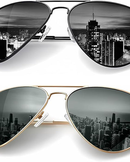 KALIYADI Classic Aviator Sunglasses for Men Women Driving Sun glasses Polarized Lens UV Blocking