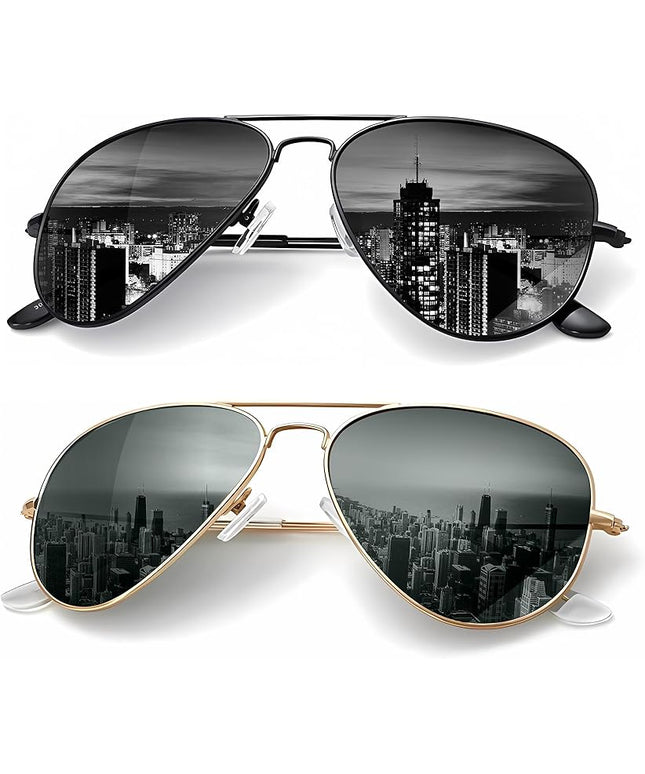 KALIYADI Classic Aviator Sunglasses for Men Women Driving Sun glasses Polarized Lens UV Blocking