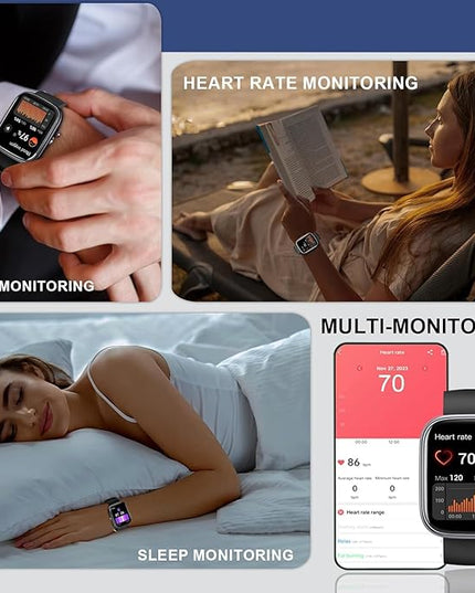 Smart Watch, SmartWatch for Men Women HD Touch Screen Answer/Make Call, IP68 Waterproof 120+ Sport Activity Tracker, Fitness Tracker with Sleep Monitor/Pedometer Heart Rate SpO2 for Android iOS