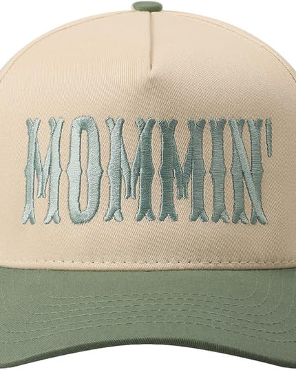 MIRMARU Two-Tone Vintage Canvas Trucker Hats for Men & Women, Adjustable Size Baseball Caps with Trendy Embroidered Design