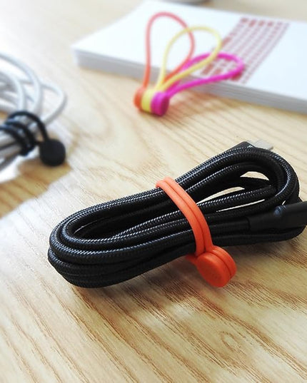 SMART&COOL Reusable Silicone Magnetic Cable Ties for Bundling and Organizing, Holding Stuff, Book Markers, Fridge Magnets, Assorted Color, 7.16'' (30-Pack, Multi)