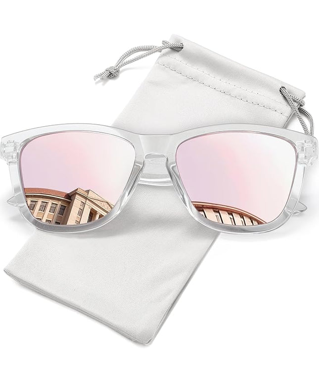 DANAMY Sunglasses Womens Polarized Sunglasses for Women Trendy Designer Mirrored UV400 Protection Sun Glasses