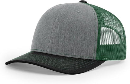 Richardson 112 Trucker Hat - Premium Adjustable Snapback Hat - Structured Six Panel Richardson Blank Caps