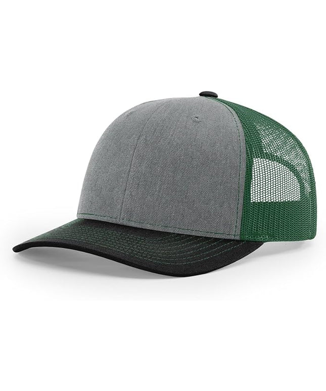 Richardson 112 Trucker Hat - Premium Adjustable Snapback Hat - Structured Six Panel Richardson Blank Caps