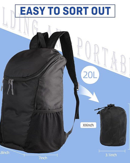 DOVO Hiking Backpack, Waterproof and Wear-resistant Lightweight Backpack Packable,Outdoor Travel Camping Daypack Foldable-GREEN