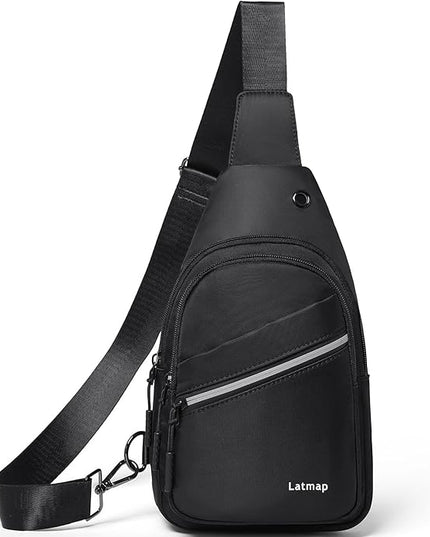Sling Bag For Women Faux Leather Small Casual Daypack Backpack Fanny Pack Crossbody Chest Bags Purse