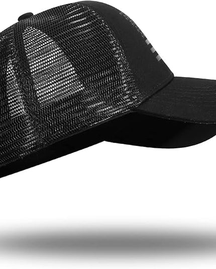 American Flag Trucker Hat - Snapback Hat, Baseball Cap for Men Women - Breathable Mesh Side, Adjustable Fit - for Casual Wear