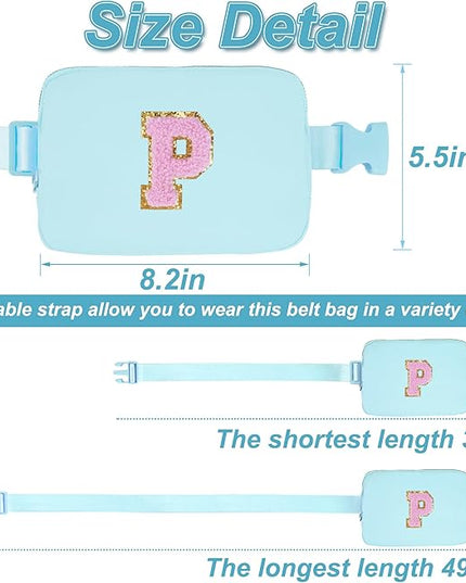 Uygafly Birthday Gifts for 6 7 8 9 10 11 12 13 Year Old Girls,Belt Bag for Women Girls Fanny Pack Crossbody Bags for Kids,Fashion Waist Packs Cute Teen Trendy Stuff Travel Essentials | Blue,P