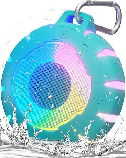 HEYSONG Waterproof Shower Bluetooth Speaker, Durable & Portable with Clear Sound, Ideal for Shower, Pool, Beach & Kayaking – Great Gift for Girls, Women & Men